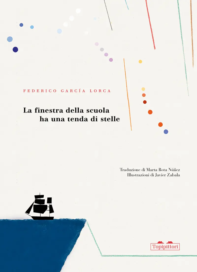 La finestra della scuola ha una tenda di stelle
