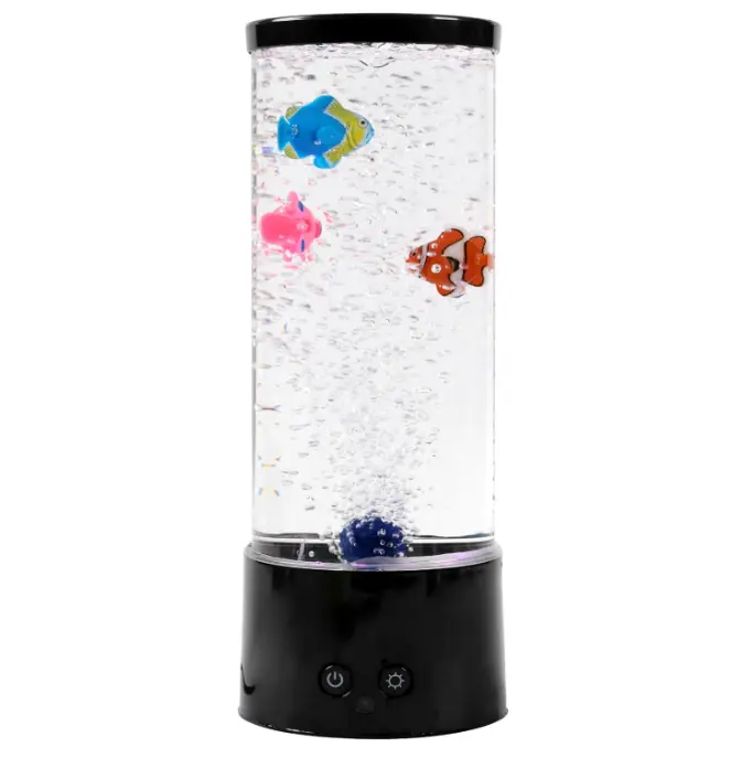 Lampada con pesci cambia colore rotonda 30 cm