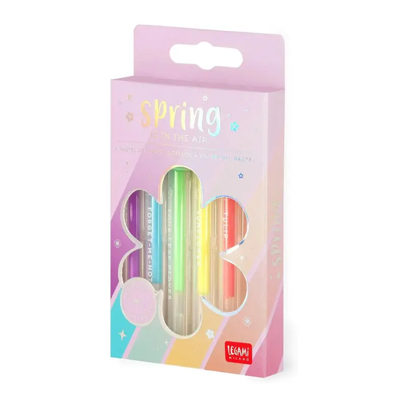 Legami - Set di 6 Penne Mini Gel Pastello