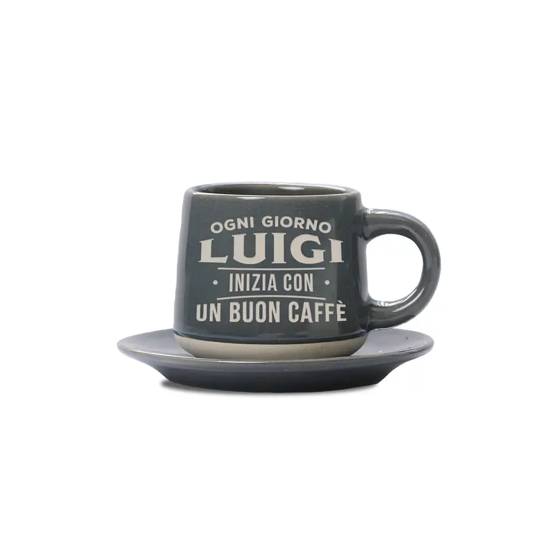 LUIGI - TAZZINA DA CAFFE'+ PIATTINO ABBINATO