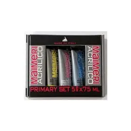 Maimeri Acrilico Tubo 75 ml Set 5 Colori Primari