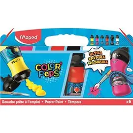 Maped Tempera Lavabile 75 ml. 6 pz. Colori Primari