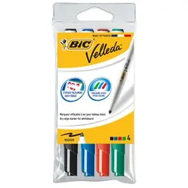 Marker Bic Velleda 1741 Punta Fine 4 colori