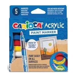 Marker Carioca Acrylic 5 col.