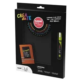Marker Uni Chalk Fine Kit 1 + Lavagna Magnetica