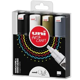Marker Uni Chalk Scalpello Set P 4 pz.