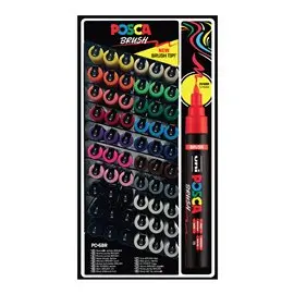 Marker Uni Posca Media PC5 Brush Expo 60 pz.