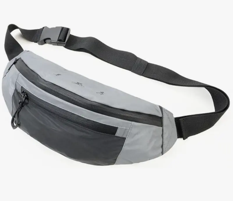 Marsupio Reflective Bag con 3 scomparti Grigio/Nero