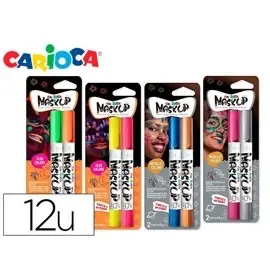 Mask Up Carioca Box da 12 blister da 2 pz. Neon e Metallic