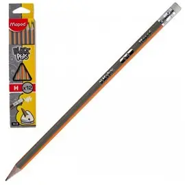 Matite Maped Black Peps con Gomma H 12 pz.