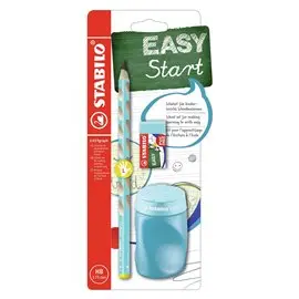Matite Stabilo Easygraph Mancini HB Azzurro + temperino e gomma