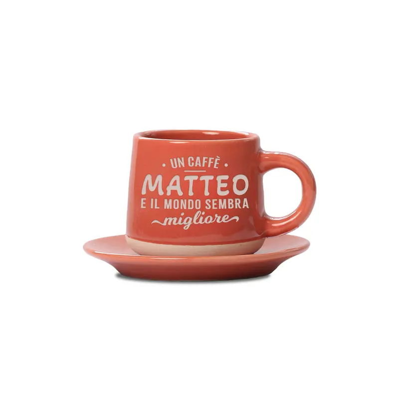MATTEO - TAZZINA DA CAFFE'+ PIATTINO ABBINATO