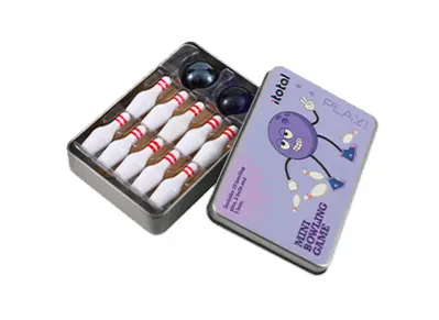 Mini Gioco Bowling Scatola metallo