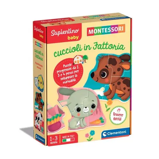 Montessori baby cuccioli in fattoria
