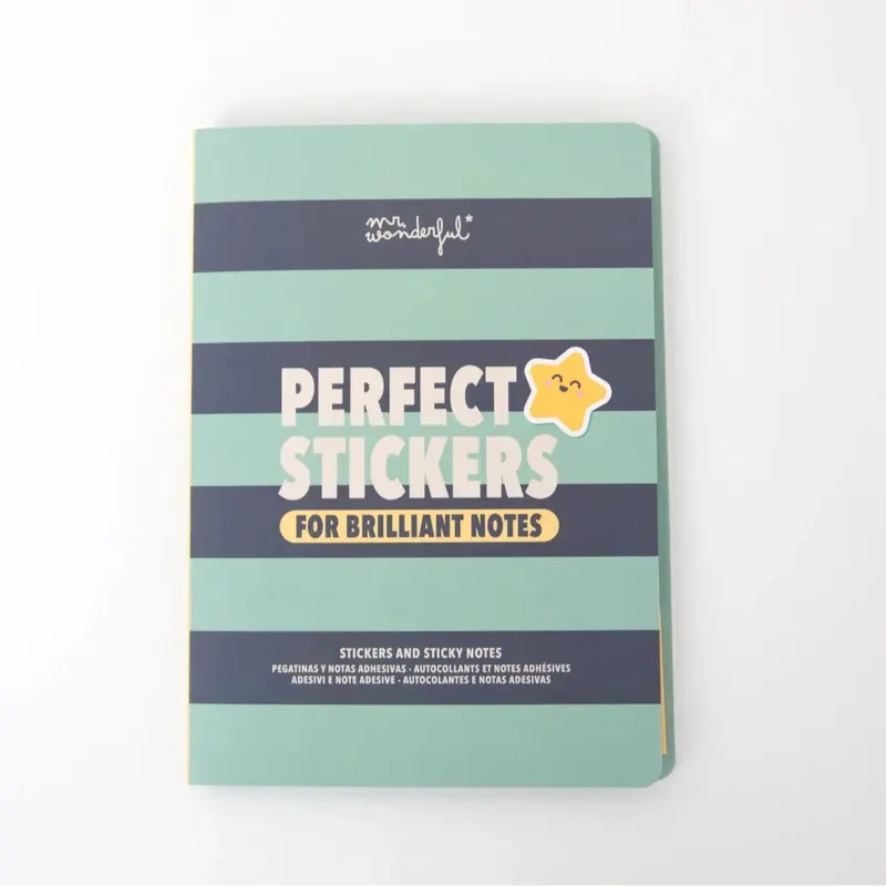 Mr. Wonderful Quaderno con Adesivi e Post-it Super Cool