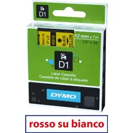 Nastro Dymo D1 409150 9x7 Rosso/Bianco