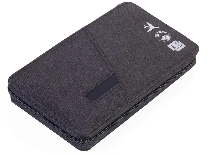 Organizer/Astuccio da viaggio nero "CARGOSAFE"