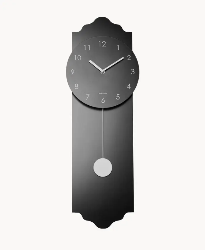 Orologio a pendolo moderno 24x70cm Nero/Bianco Chic Mic