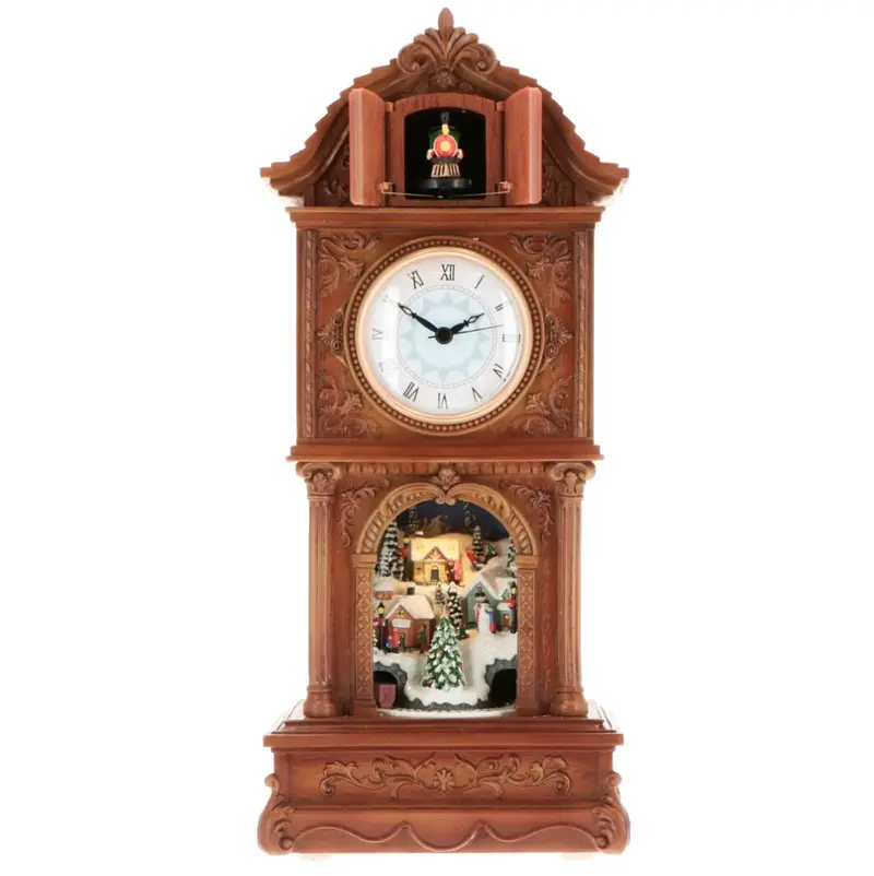 Orologio Torre animata con paesaggio e carillon