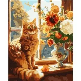Painting by Numbers 40х50 KHO6604 Red kitty