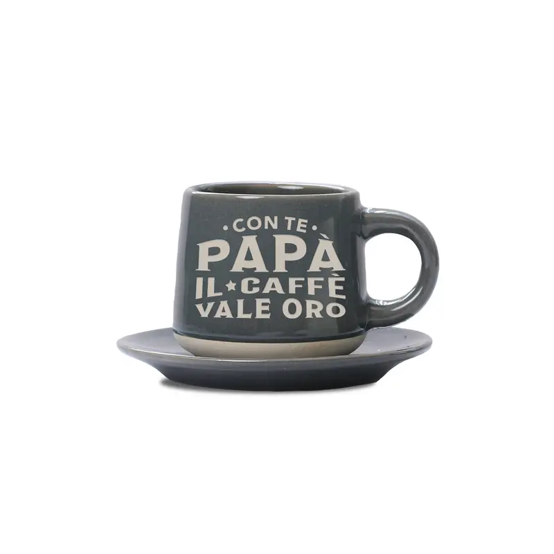 PAPA' - TAZZINA DA CAFFE'+PIATTINO ABBINATO