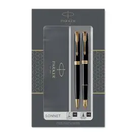 Parker Gift Set Duo Sonnet Matt Black GT BP FP 2093371
