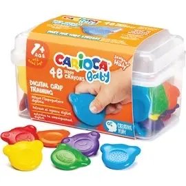 Pastelli a Cera Carioca Baby Teddy Crayons a 48 col.