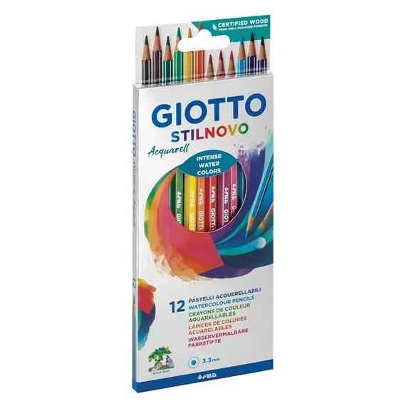 Pastelli acquarellabili Giotto Stilnovo a 12