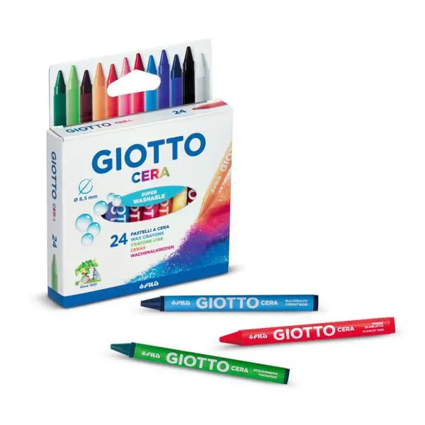 Pastelli cera 24pz giotto