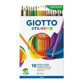Pastelli Giotto Stilnovo a 18 Ricarica astucci 3 zip