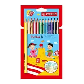 Pastelli Stabilo Trio Thick Maxi a 12 + temperino 203/2-12