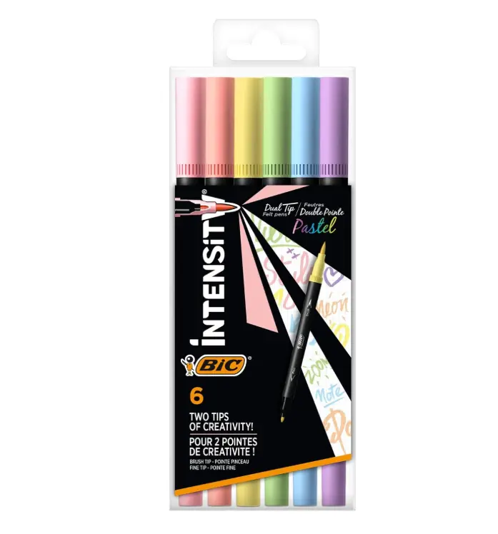 Pennarelli Bic Intensity Dual Tip Brush Pastel