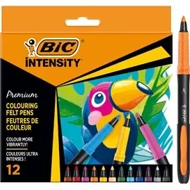 Pennarelli Bic Intensity Punta Feltro media a 12 colori