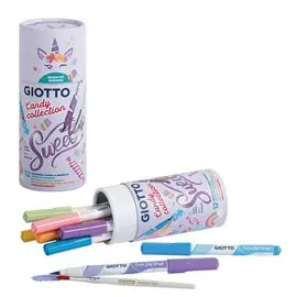 Pennarelli Giotto Candy Collection Soft Brush a 12