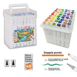 Pennarelli Kukajoy Color Duo Brush a 48