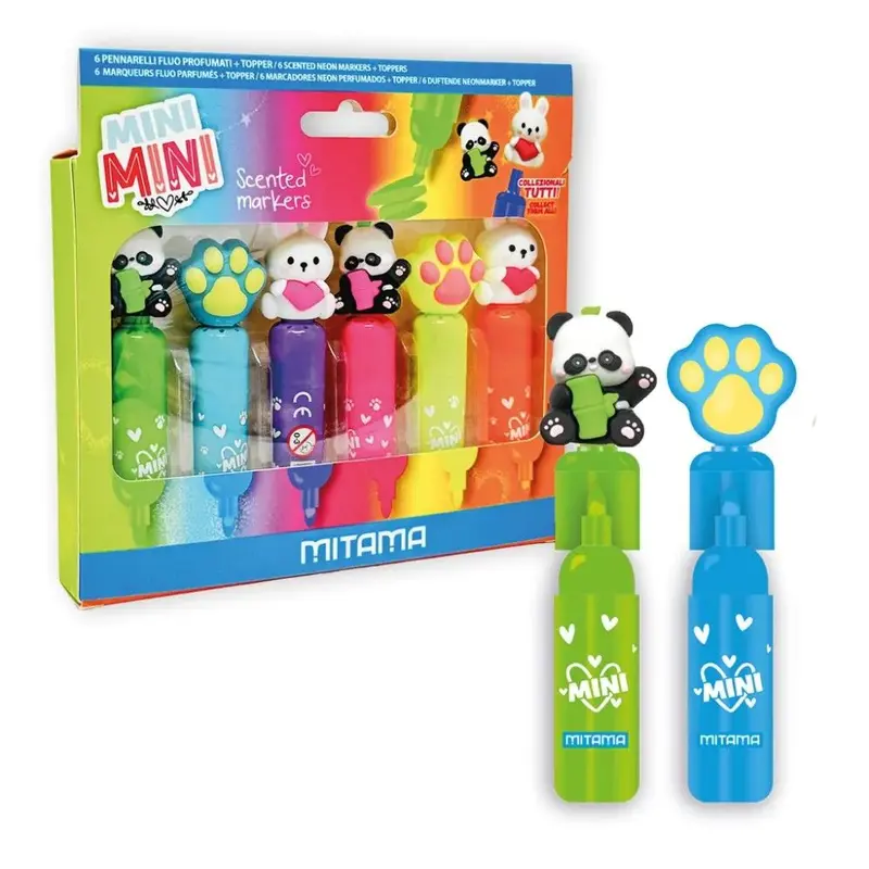 Pennarelli Mitama Mini Mini Fluo profumati 6 colori