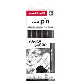 Pennarelli Pigment Uni Pin Set Manga