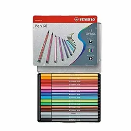 Pennarelli Stabilo Pen 68 Arty Metal Box a 15 6815-6