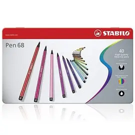 Pennarelli Stabilo Pen 68 Arty Metal Box a 40 6840-6