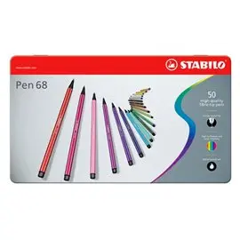 Pennarelli Stabilo Pen 68 Arty Metal Box a 50 6850-6