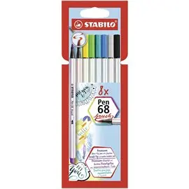 Pennarelli Stabilo Pen 68 Brush 8 colori