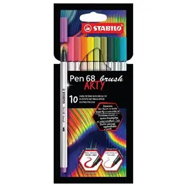Pennarelli Stabilo Pen 68 Brush Arty 568/10-21-20 a 10 colori