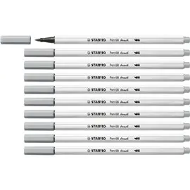 Pennarelli Stabilo Pen 68 Brush Grigio Fr 10 pz 568/95