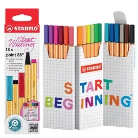 Pennarelli Stabilo Point 88 Zig Zag Deskset 8818/5 a 18 colori