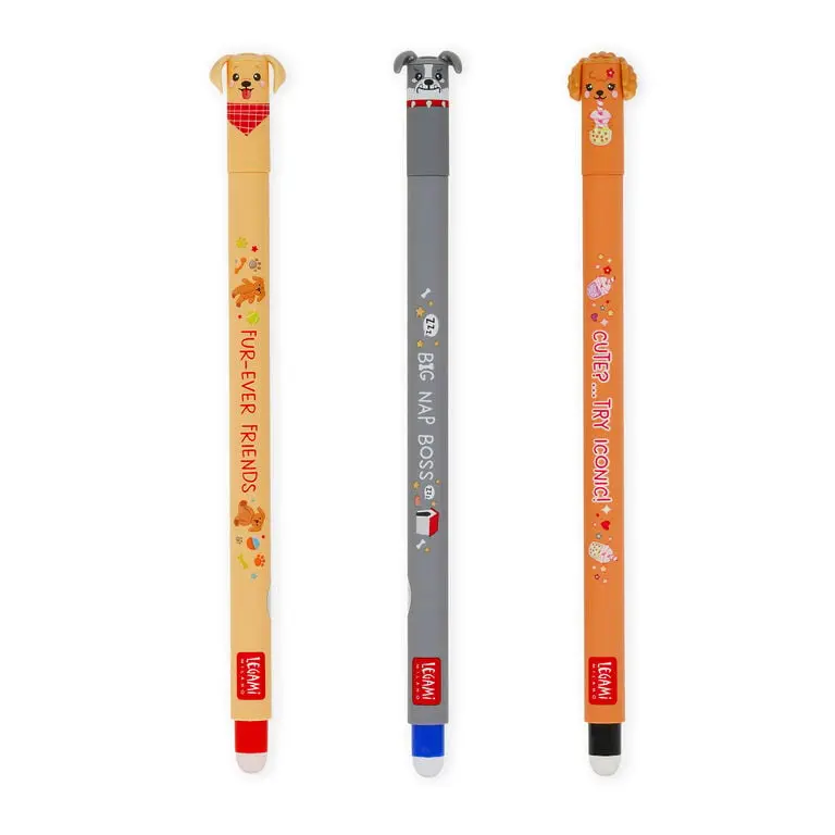 Penne Cancellabili Fur Ever Friends Limited Edition – Set 3 Pezzi - Legami
