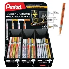 Pentel 25 Expo 0022449 Marker Amico Oro/Arg/Bia/Bro 78 pz.
