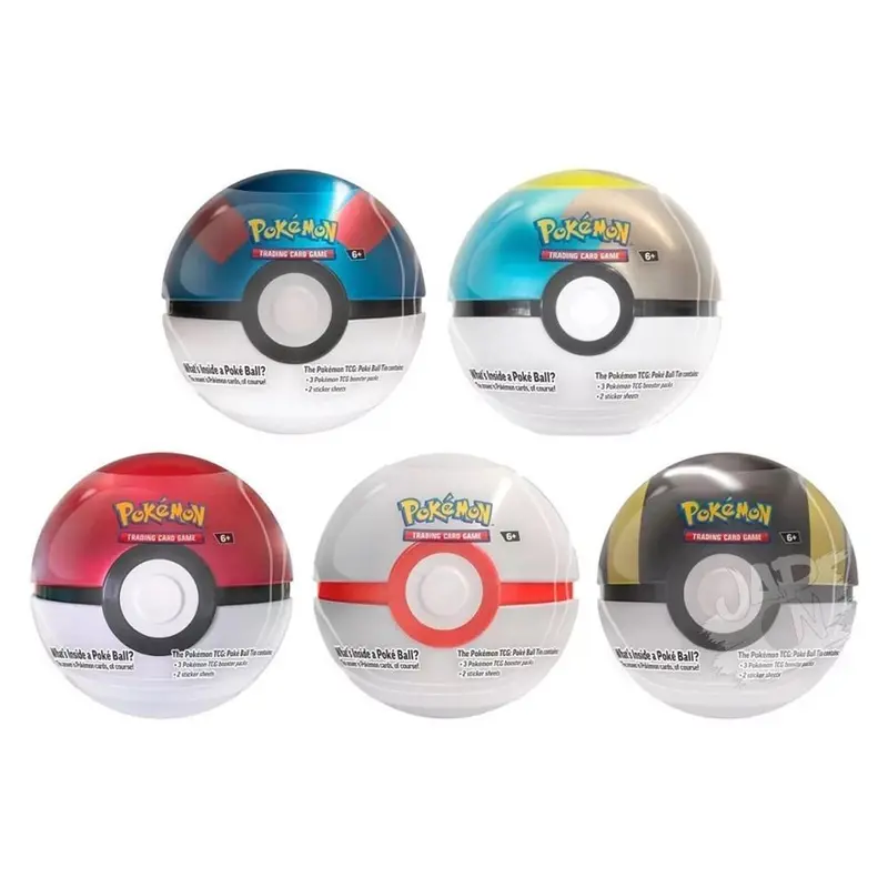 Pokémon Pokéball Tin 2026 Latta Metallo 3 Bustine GCC + 2 Adesivi – Casuale ITA