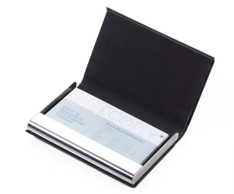 Porta Carte di Credito Marble Safe Nero