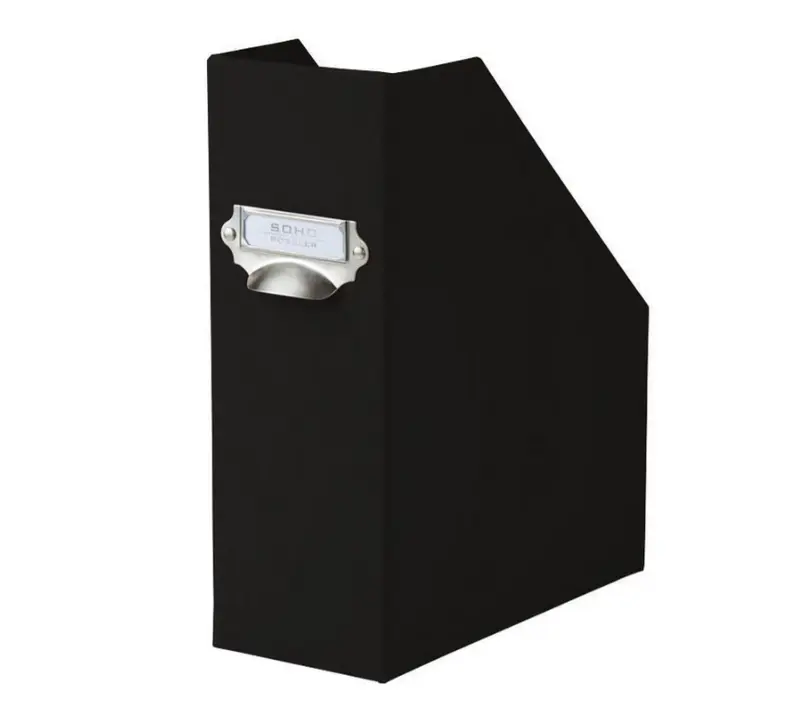 Porta rivista SOHO largo 11cm con manico Nero