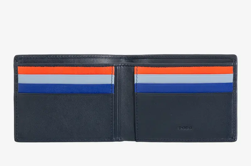 Portafoglio uomo porta carte RFID Colorfu Navy - Caprera - DùDù